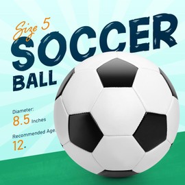 cellook 3 Pack Soccer Ball Size 5 with 1 Pump & 1 Net Bag, Soccer for Boys Girls Youth Teenagers, Indoor Outdoor Sports Training Practice Matches Soccer Ball Play Game Gifts