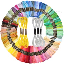 156 Embroidery Floss | Rainbow Thread for Embroidery, Cross Stitch Thread, Crafting Arts Embroidery Strings Bulk, Metallic Embroidery Floss