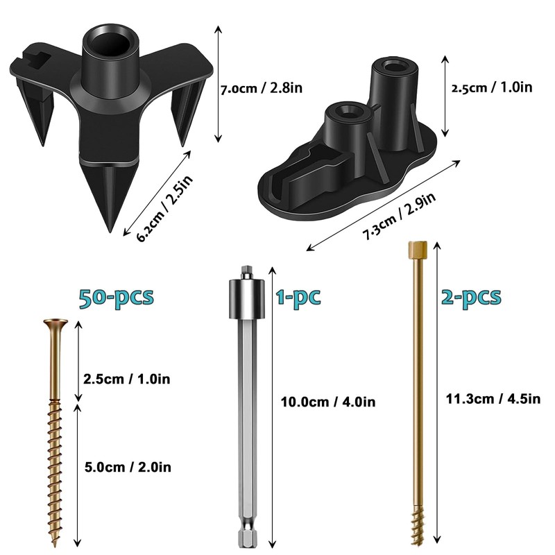 Squeaky Floor Repair Kit with 5 Tools and 50 Screws，55PCS