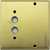 Classic Accents Antique Brass 2 Gang Wall Plate - 1 Push Button Light Switch Opening 1 Blank