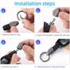 Rayibuir 2Pcs Car Key Chain Clip, Leather Multifunctional Keychain Car