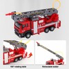 1:50 Ladder Fire Truck Alloy Model 180° Rotating Table Fire
