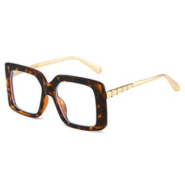 LJCZKA Square Blue Light Blocking Glasses for Women Ladies Oversized Computer Blue Light Glasses