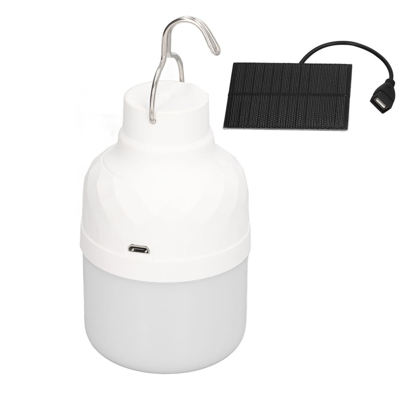 Solar Powered LED Bulb 40W 5000K 1500lm Portable LED Light