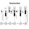 Monosaudio Speaker Fork Connector 8 Pieces Y Flat Connector Screw