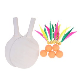 Kisangel Badminton Tennis Pingpong Set Beach Paddle Rackets Balls Outdoor Family Fun for Boys and Girls Adults