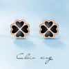 MIKAMU Women's Earrings, Finest, 925 Silver, Popular, Clover, Good Luck,