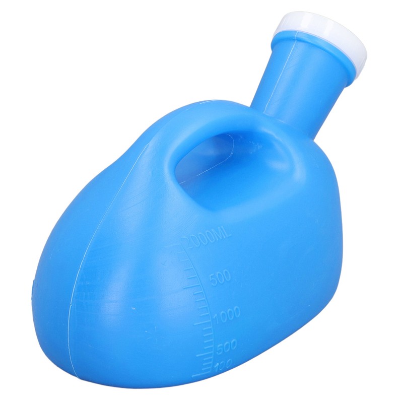 Male Urine Bottle 2000ml Ergonomic Large Opening Strong Plastic Large