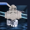 3 Way Ball Valve 1/2in DN15 304 Stainless Steel Female