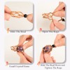LERSUSI 4 PCS Crystal Cage Necklace With Adjustable Length Cord