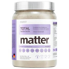 Matter Smart Nutrients Total Beauty Proteina Vegana | Acido Hialuronico Ceramidas Probióticos Enzimas | Fácil Digestión | Mejora Aspecto de la Piel | Chococacahuate Bote 700 g