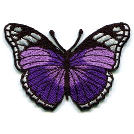 Butterfly insect boho hippie retro love peace embroidered applique iron-on patch new