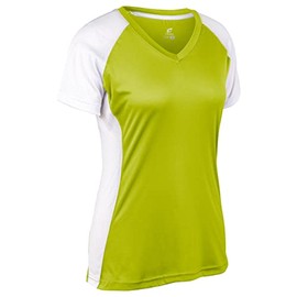 Champro Girls' Traditional, Optic Yellow, White, Medium
