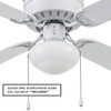 Portage Bay 51491 Cherry Hill Ceiling Fan, 42, White