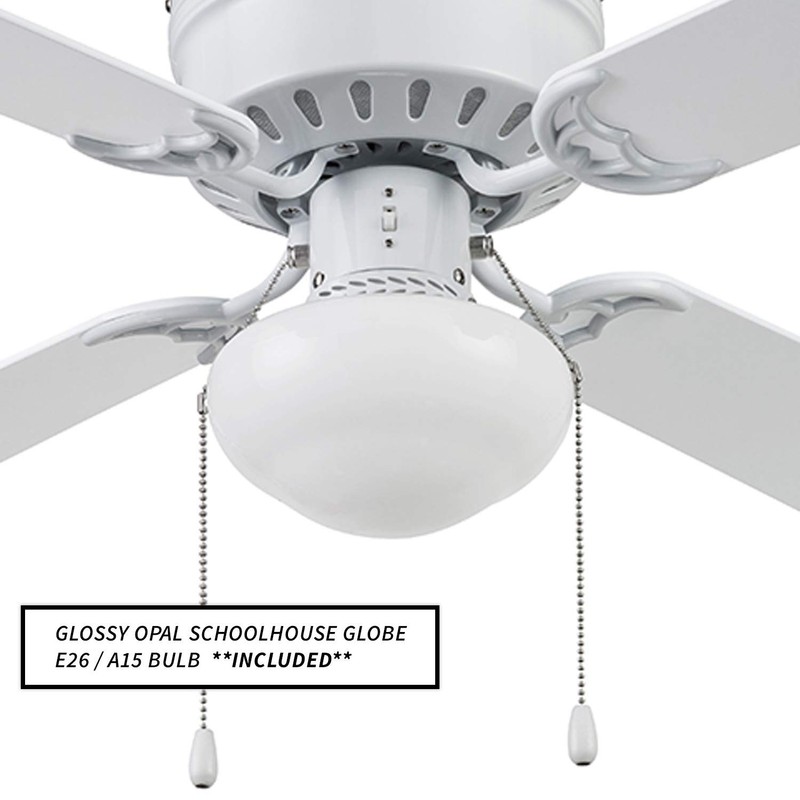 Portage Bay 51491 Cherry Hill Ceiling Fan, 42, White