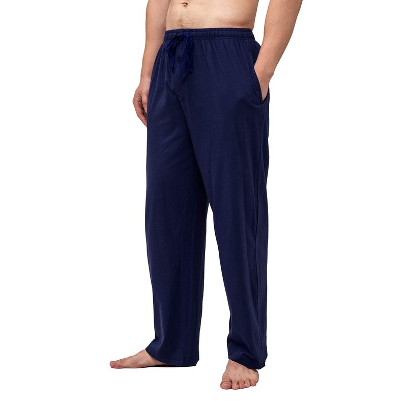 Bintangor Pantalones de pijama para hombre, 100% algodón, cintura elástica,