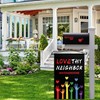 Love Your Neighbor Garden Flags for Outside 12x18 Inch Hate