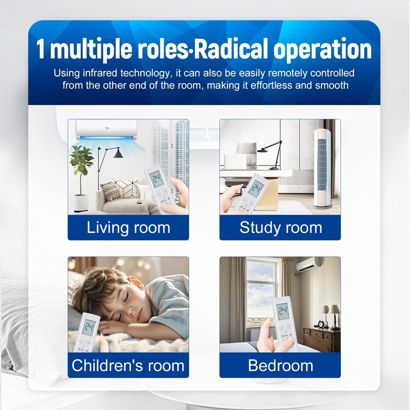 RG58B/BGE New Replace for Midea Air Conditioner Remote Control