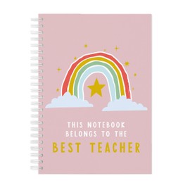 Manta Makes Teacher gifts, teacher notebook gift thank you teacher gifts for women or men, gifts for teachers, thank you teacher gifts, thank you nursery teacher gifts, teachers notebook (Rainbow)