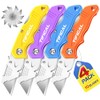 Box Cutter, Quick Change Folding Box Cutter with Clip, Folding