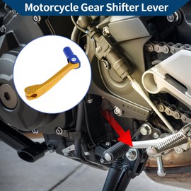 Hihaha Folding Motorcycle Gear Shifter Lever for Honda CRF150F 2003-2017 Aluminum Alloy Pedal Shift Lever Arm Gold Tone Lever Blue Head