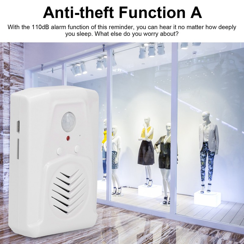 Entrance Doorbell Infrared Motion Sensor Welcome Voice Prompt Alarm Chime