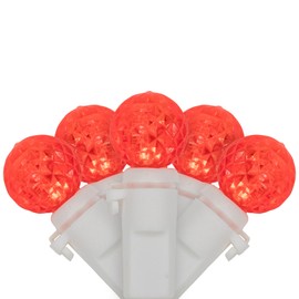 Northlight LED G12 Berry Christmas Lights - Red - 16' White Wire -50 ct