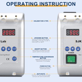 Healthible - Cera de doble bolígrafo con 6 puntas, instrumento multiusos para tallar cera