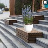 PECZEKO Shiny Flower Pot, Plastic Planter, Decorative Pot for Large