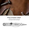 Wing Compass Caliper Leather Edge Spacing Taper Measuring Marking Divider