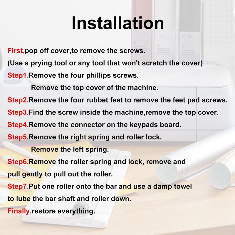 PIAOLGYI Replacement Spare Rubber Rollers for Cricut Maker,Accessories Compatible with