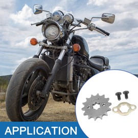 A ABSOPRO Motorcycle Front Motor Pinion 428 Chain 14T 17mm for ATV UTV 110cc 125cc 140cc 150cc 160cc Engines Titanium Colours