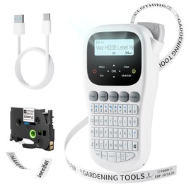 Vixic Label Maker, H1100 Label Maker Machine with-Tape, Portable Label Machine with Backlight Screen, Handheld Labeler Includes USB-C for Power, Multiple Font Icon for School Office Organization