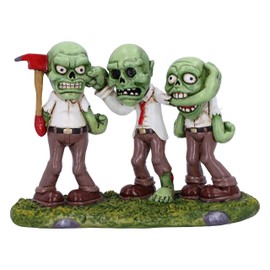 Nemesis Now Three Wise Zombies Horror Undead Creature Figurine, Resin, Green, 15.5cm