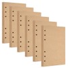 6 Pack A5 Refill Paper, 6 Hole Kraft Paper, Blank,