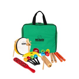 16 Piece Mixed Rhythm Set Instruments for Classroom Music, Groups — Includes Storage Bag