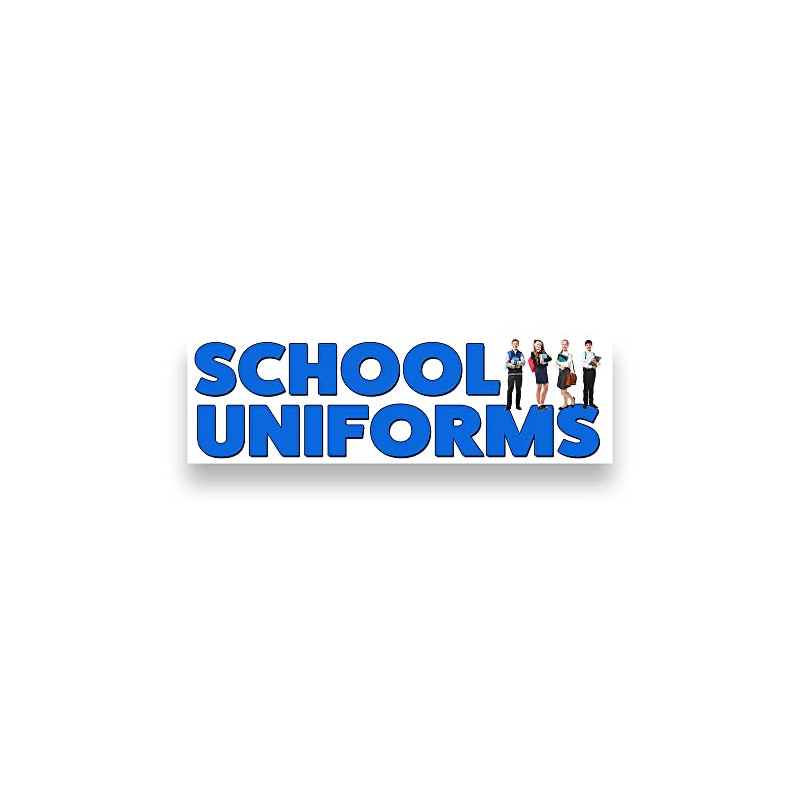 School Uniforms Vinyl Banner 10 Feet Wide by 3 Feet