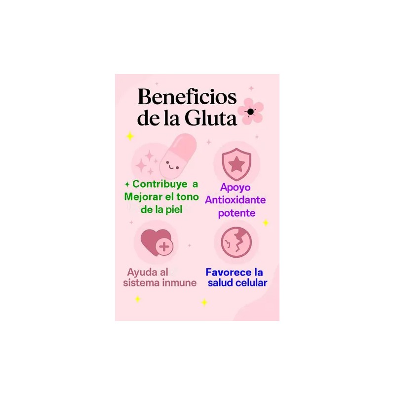 Glutathione Puro Premium 40 Caps Sin Gluten Sin Azucar