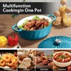Enameled Oval Dutch Oven Pot with Lid, 7 QT Cast