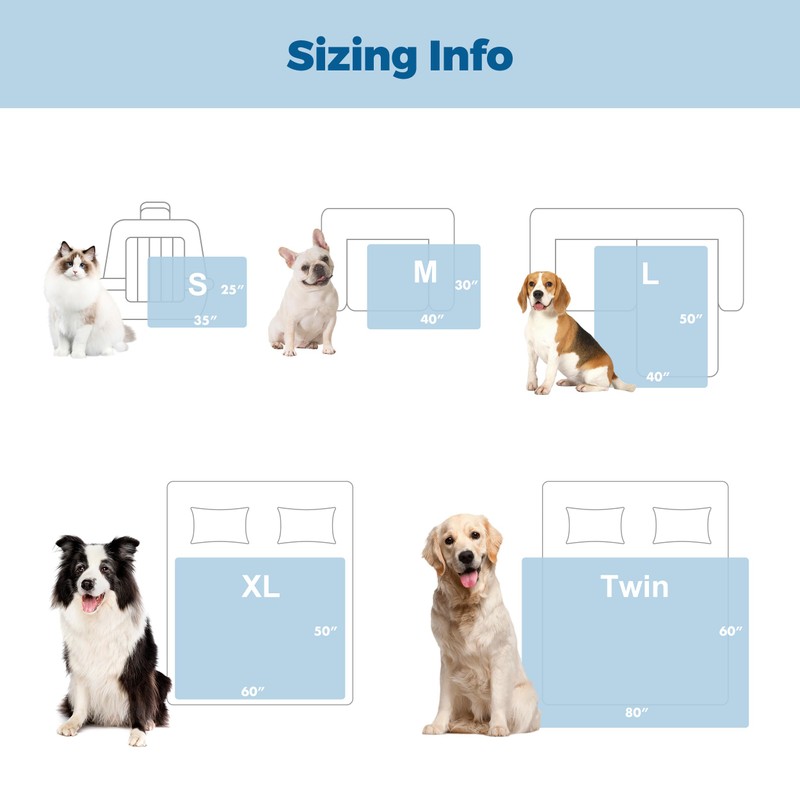 PPOLCA Cooling Waterproof Pet Blanket for Large Dogs - Q-MAX>0.5,