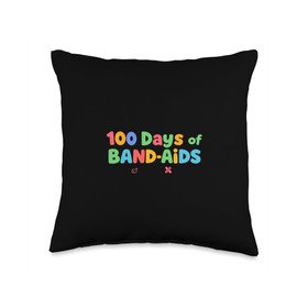 100 Days Of BAND-AIDS Milestone Celebration Throw Pillow