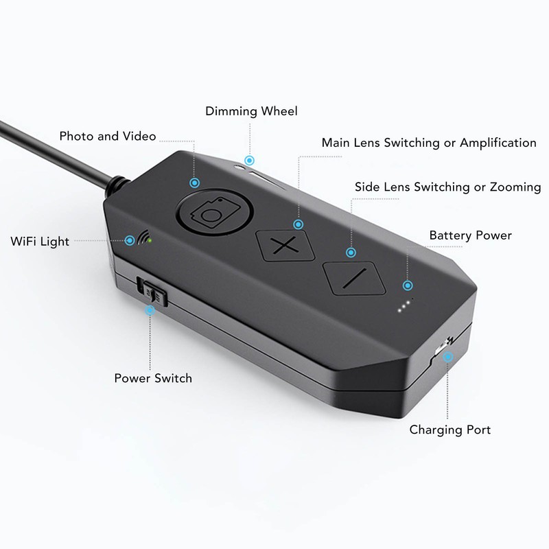 WiFi Endoscope with 6 LED Lights 1080P HD 3.9mm Lens