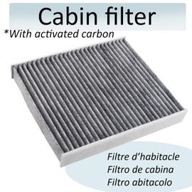 AERZETIX - C71895 - Activated Carbon Cabin Air Filter - Compatible with Lexus Toyota OE numbers 87139-0E040, 87139-48050, 87139-58010, 8713902210, 8713902220, 8713902240, 8713902240, 8713902240,
