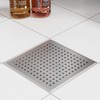 Neodrain 8-Inch Square Shower Drain with Removable Quadrato Pattern Grate,