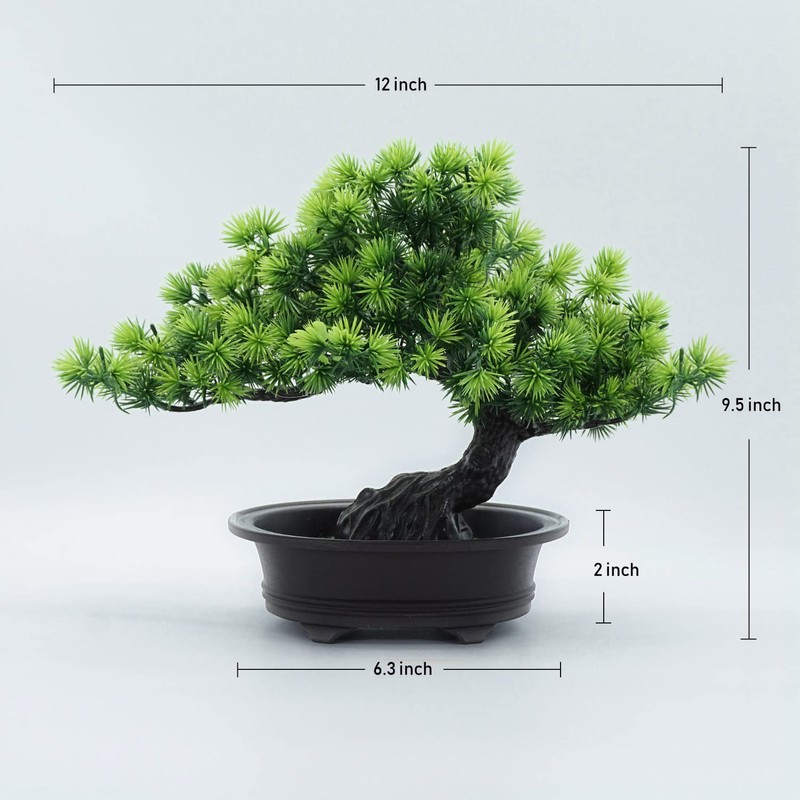 Artificial Bonsai Tree - Fake Plants for Home Decor, Bookshelf