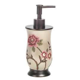 Popular Bath Soap Dispenser/Lotion Pump, Larrisa Collection, Rose Design , Brown