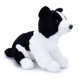 Zappi Co Palm Pups Border Collie Plush Toy (20cm) - Sheepdog Pup - 100% Recycled, Lovable and Energetic Playmate