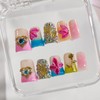 Handmade Press on Nails Short Duck 3D Floral Thick Acrylic