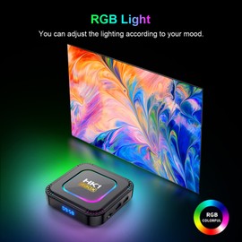 HK1 RBOX K8 Android 13.0 Smart TV Box RK3528 Quad-core UHD 4K Media Player H.265 8K Decoding HDR10+ 2.4G/5G WiFi6 BT5.0 with Remote Control LED Display RGB Light