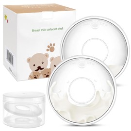 HomeChi Recolector de Leche Materna 2 Piezas, 70ml Conchas Recolectoras para Lactancia con Organizador, Protectores de Lactancia Reutilizables para Proteger los Pezones, Accesorios para la Lactancia